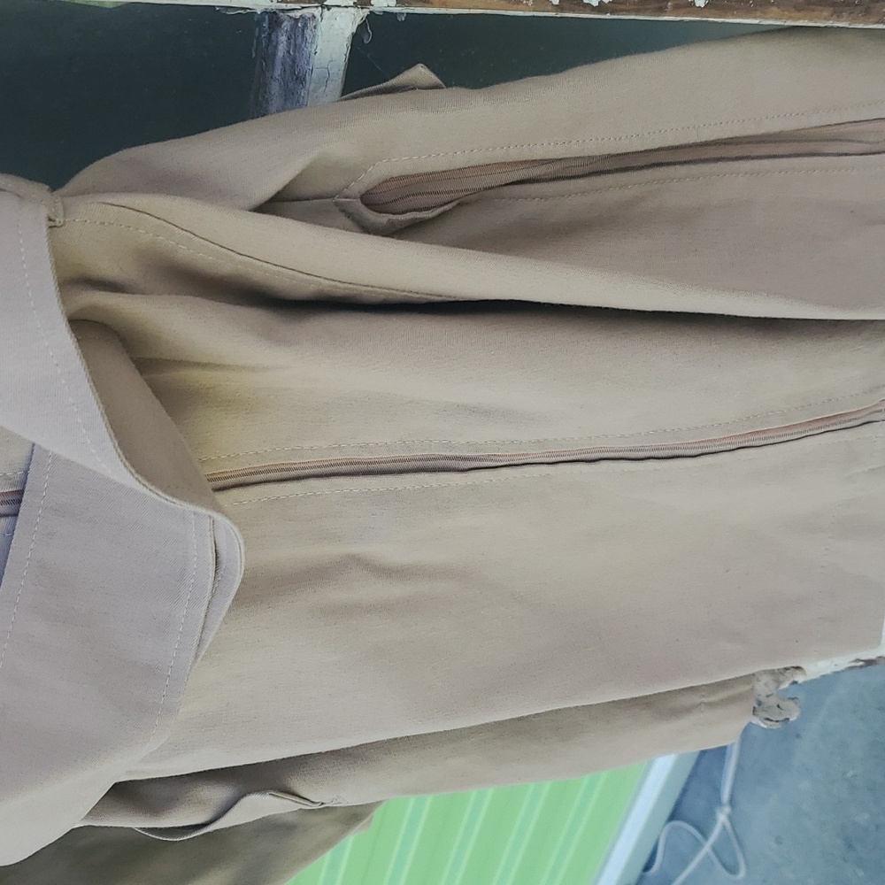 MaxMara Classics Khaki Mini Spy Trench coat, Melania Style Trench Wrap coat S/M - Picture 9 of 14